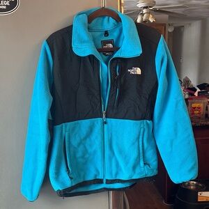 Women’s The North Face Turquoise and Black Denali Fleece Jacket